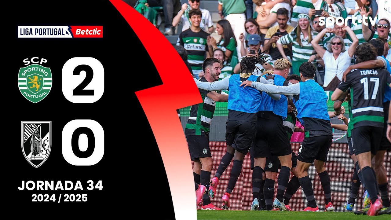 #ไฮไลท์ฟุตบอล [ สปอร์ติ้ง ลิสบอน 2 - 0 วิตอเรีย กิมาไรส์ ] พรีเมร่า ลีก้า โปรตุเกส 2025/18.5.68