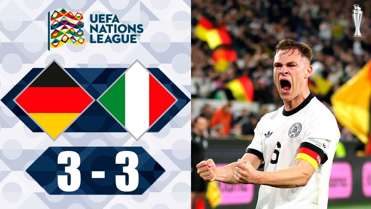 #ไฮไลท์ฟุตบอล [ เยอรมัน 3 - 3 อิตาลี ] ยูฟ่า เนชั่นส์ ลีก 2025/24.3.68