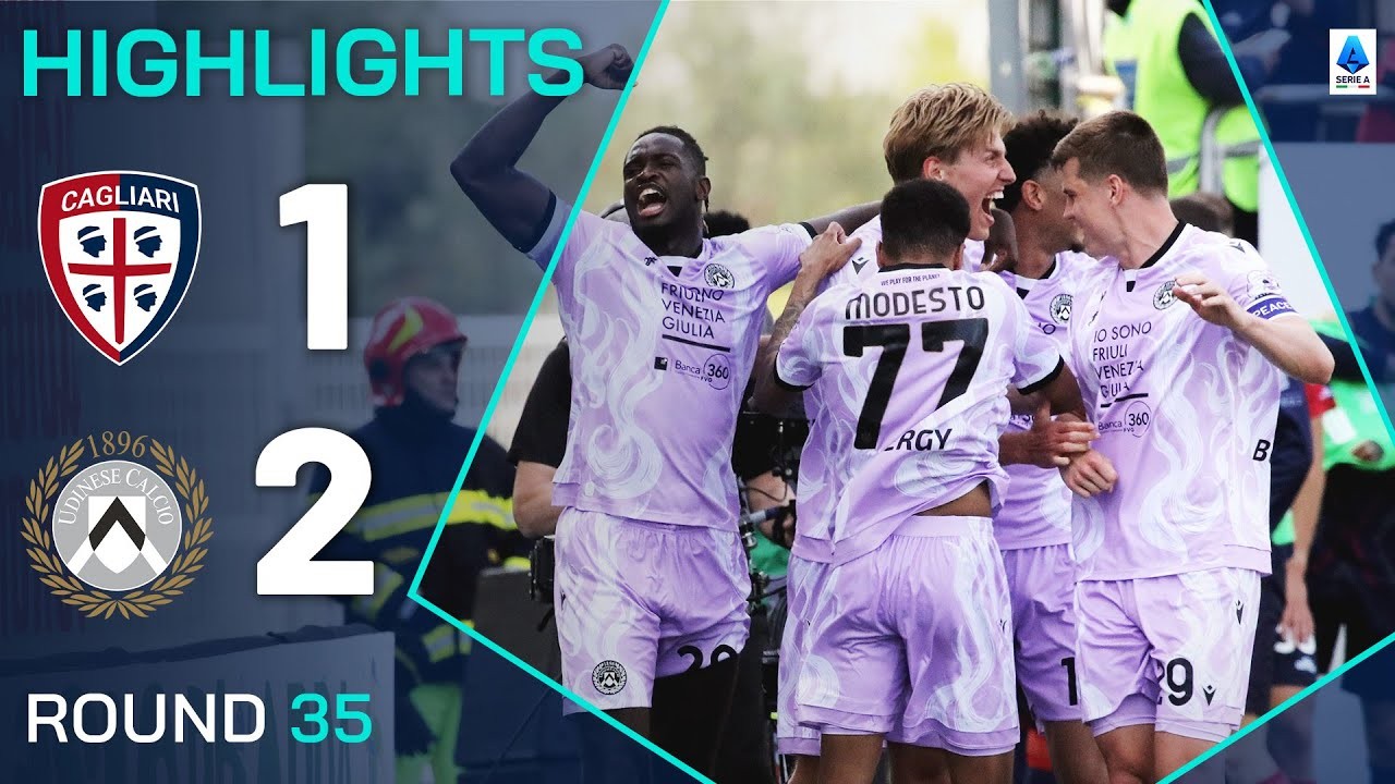 #ไฮไลท์ฟุตบอล [ กายารี่ 1 - 2 อูดิเนเซ่ ] กัลโช่ เซเรียอา อิตาลี 2025/4.5.68