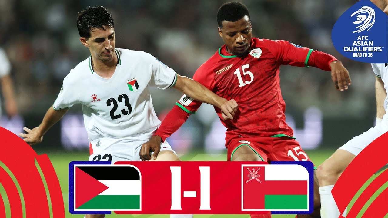 #ไฮไลท์ฟุตบอล [ ปาเลสไตน์ 1 - 1 โอมาน ] ฟุตบอลโลก รอบคัดเลือก โซนเอเชีย 2025/11.6.68