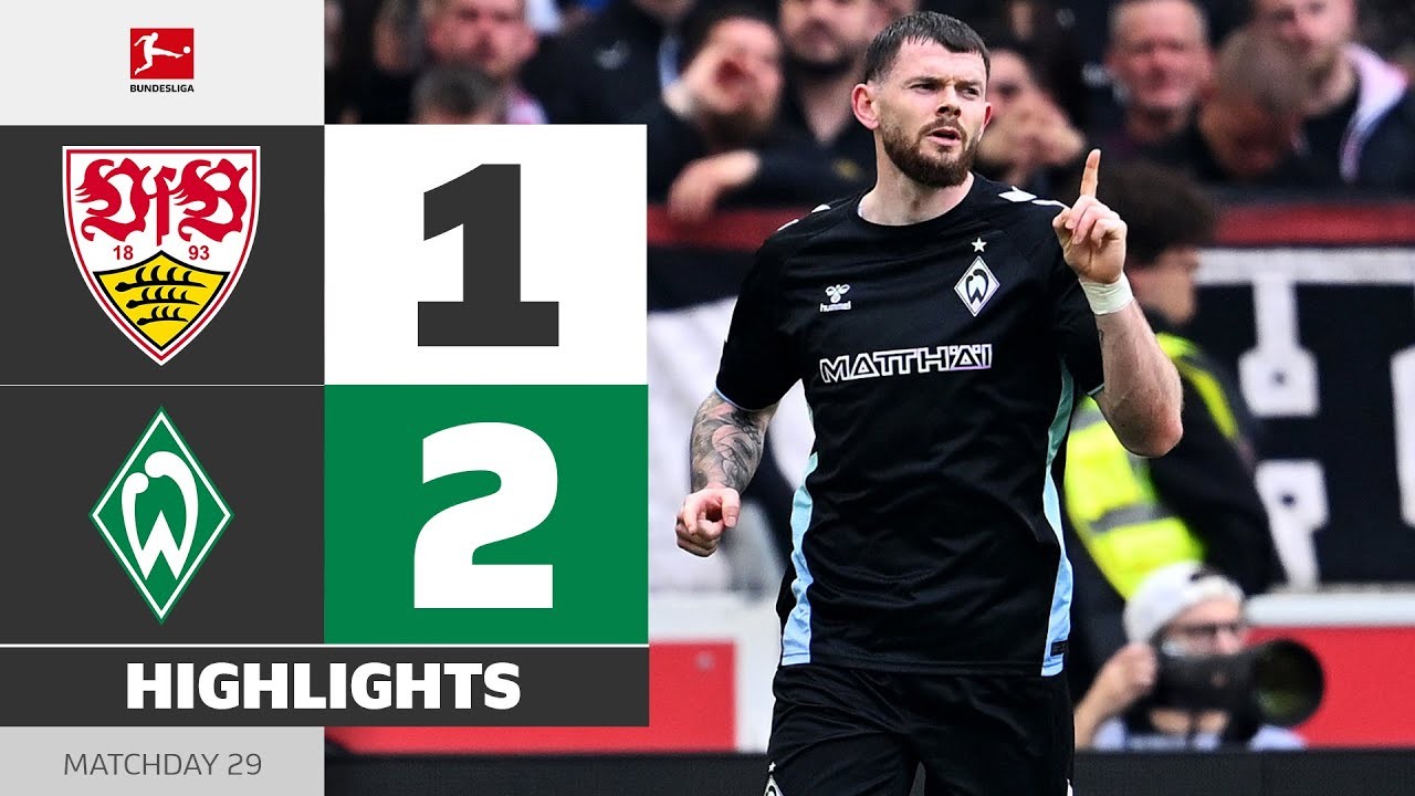 #ไฮไลท์ฟุตบอล [ สตุ๊ตการ์ต 1 - 2 แวร์เดอร์ เบรเมน ] บุนเดสลีก้า เยอรมัน 2025/14.4.68