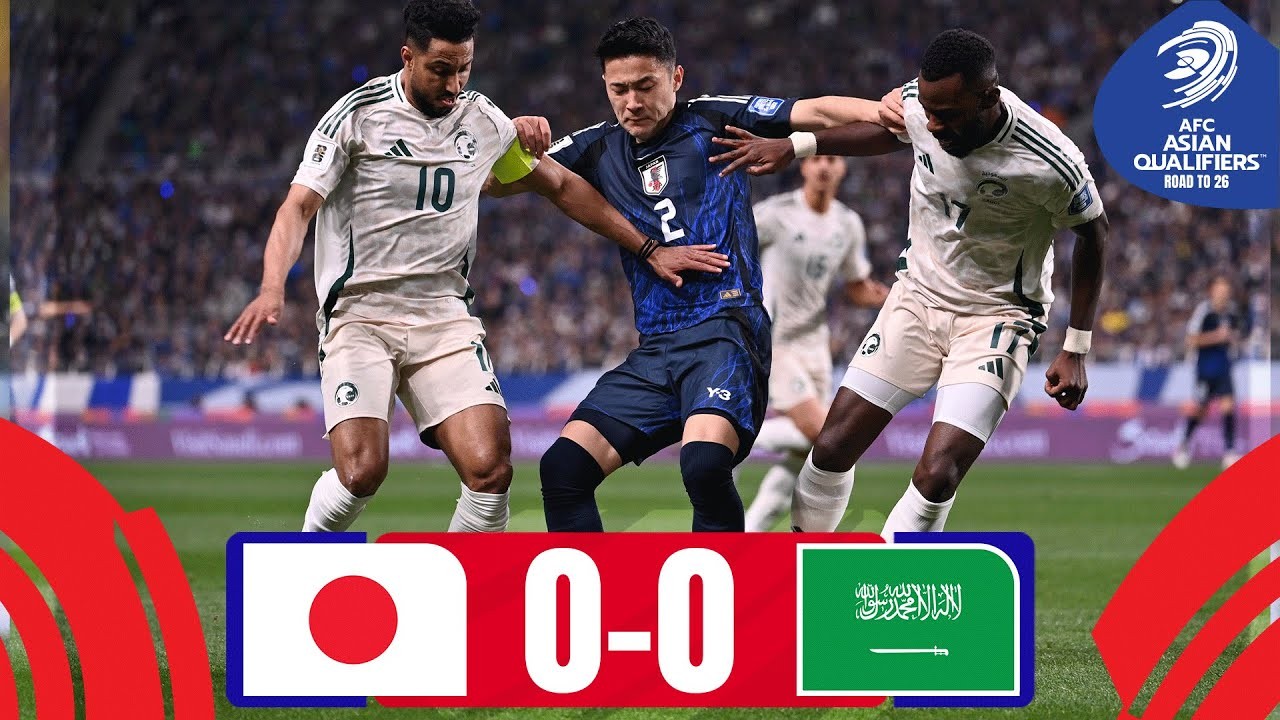 #ไฮไลท์ฟุตบอล [ ญี่ปุ่น 0 - 0 ซาอุดีอาระเบีย ] ฟุตบอลโลก รอบคัดเลือก โซนเอเชีย 2025/26.3.68
