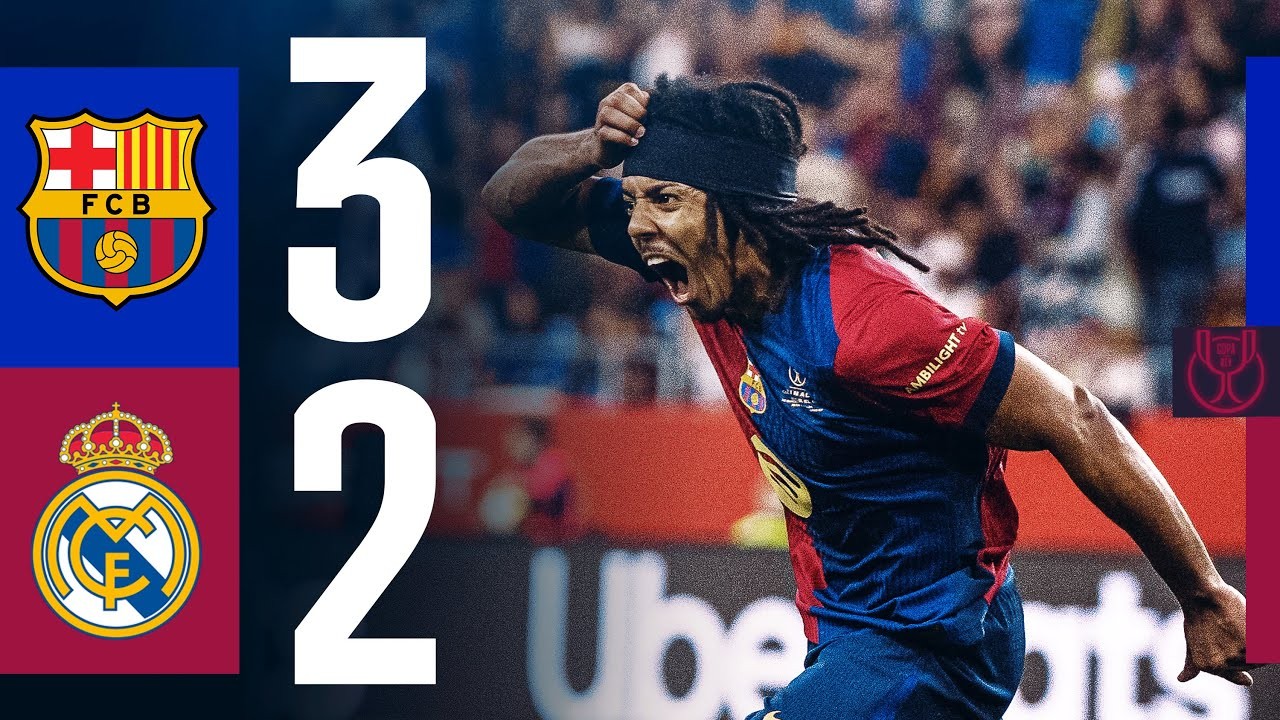 #ไฮไลท์ฟุตบอล [ บาร์เซโลน่า 3 - 2 เรอัล มาดริด ] โคปา เดล เรย์ สเปน (รอบชิงชนะเลิศ) 2025/27.4.68