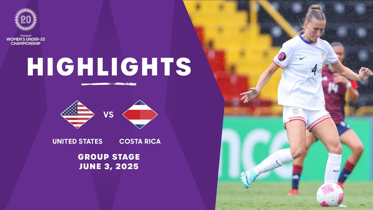 #ไฮไลท์ฟุตบอล [ สหรัฐอเมริกา(ญ)U20 4 - 0 คอสตาริก้า(ญ)U20 ] คอนคาเคฟ โวเมน แชมเปี้ยนส์ชิพ (รุ่นอายุไม่เกิน20ปี) 2025/4.6.68
