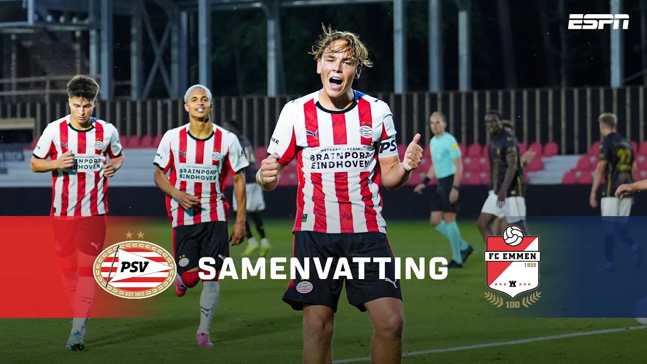 #ไฮไลท์ฟุตบอล [ พีเอสวี ไอนด์โฮเฟ่น(เยาวชน) 3 - 1 เอ็มเมน ] จูปิแลร์ลีก ฮอลแลนด์ 2025/12.8.68