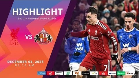 #ไฮไลท์ฟุตบอล [ ลิเวอร์พูล 1 - 1 ซันเดอร์แลนด์ ] พรีเมียร์ลีก อังกฤษ 2025/4.12.68