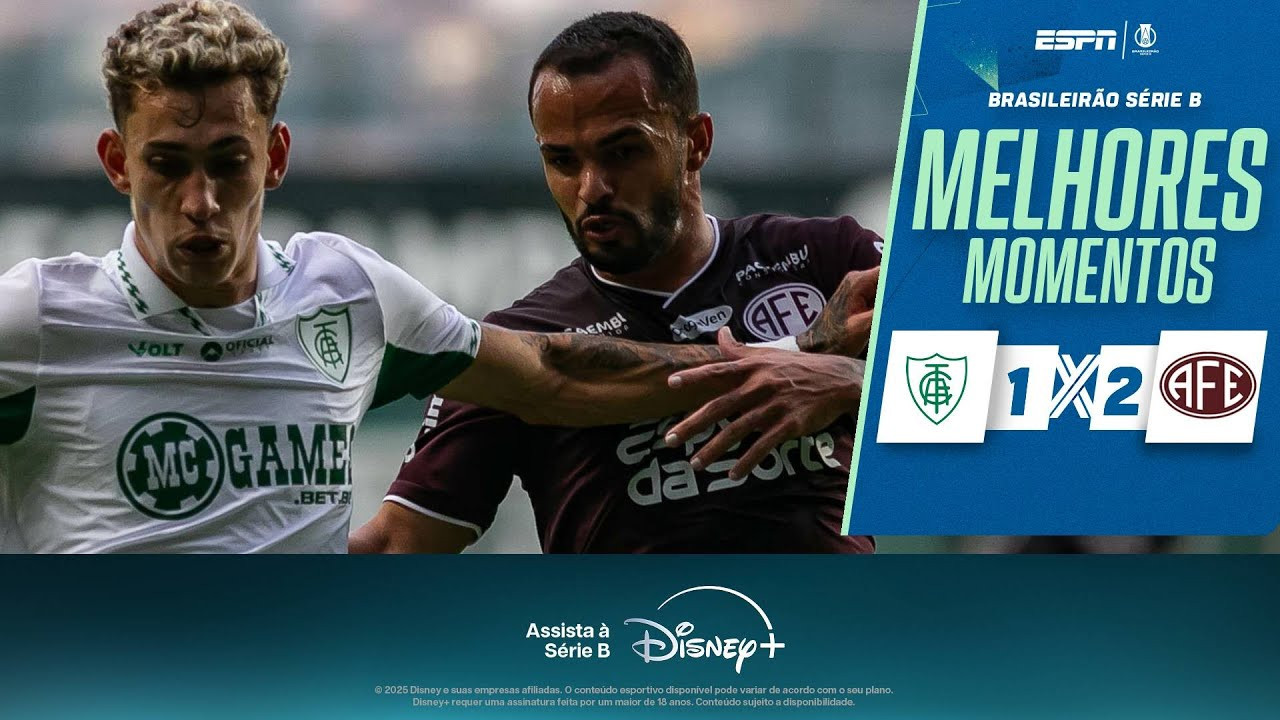 #ไฮไลท์ฟุตบอล [ อเมริกา เอ็มจี 1 - 2 เฟอร์โรเวียเรีย ] บราซิล ซีรี่ย์บี 2025/8.6.68