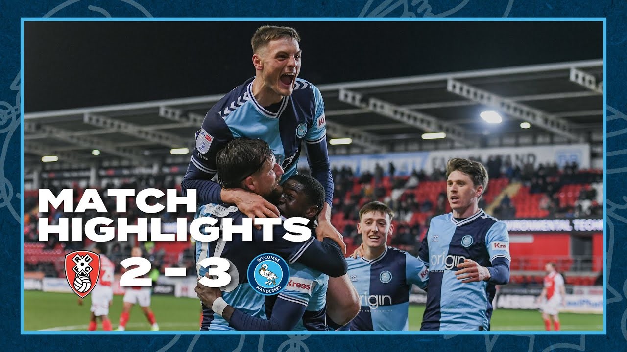 #ไฮไลท์ฟุตบอล [ ร็อตเธอร์แฮม ยูไนเต็ด 2 - 3 วีคอมบ์ วันเดอเรอร์ส ] ลีกวัน อังกฤษ 2025/19.3.68