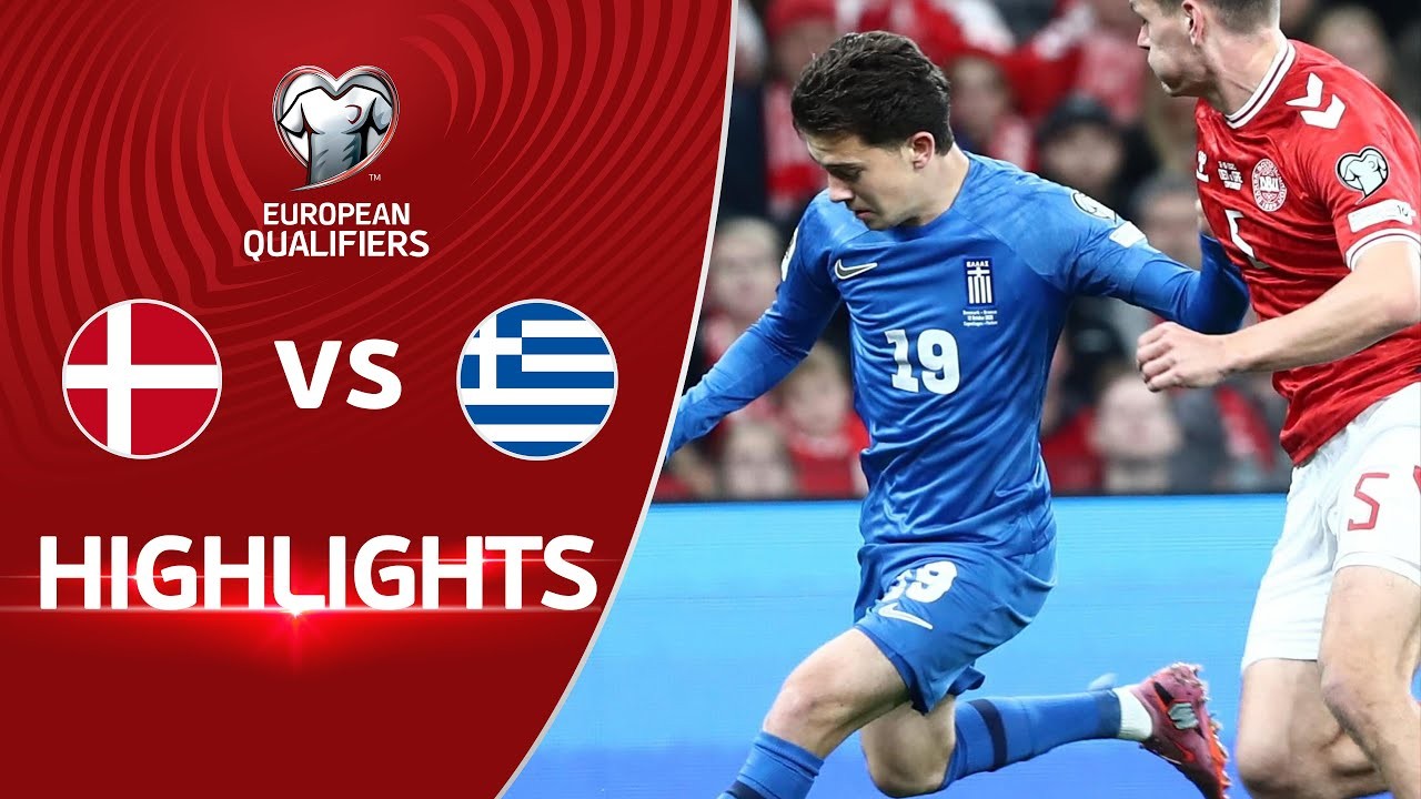 #ไฮไลท์ฟุตบอล [ เดนมาร์ก 3 - 1 กรีซ ] ฟุตบอลโลก รอบคัดเลือก โซนยุโรป 2025/13.10.68